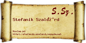Stefanik Szalárd névjegykártya